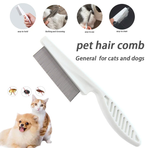 Ultimate Dog & Cat Grooming Flea Comb - Effortless Pet Care and Massage Tool for Shedding Hair Removal